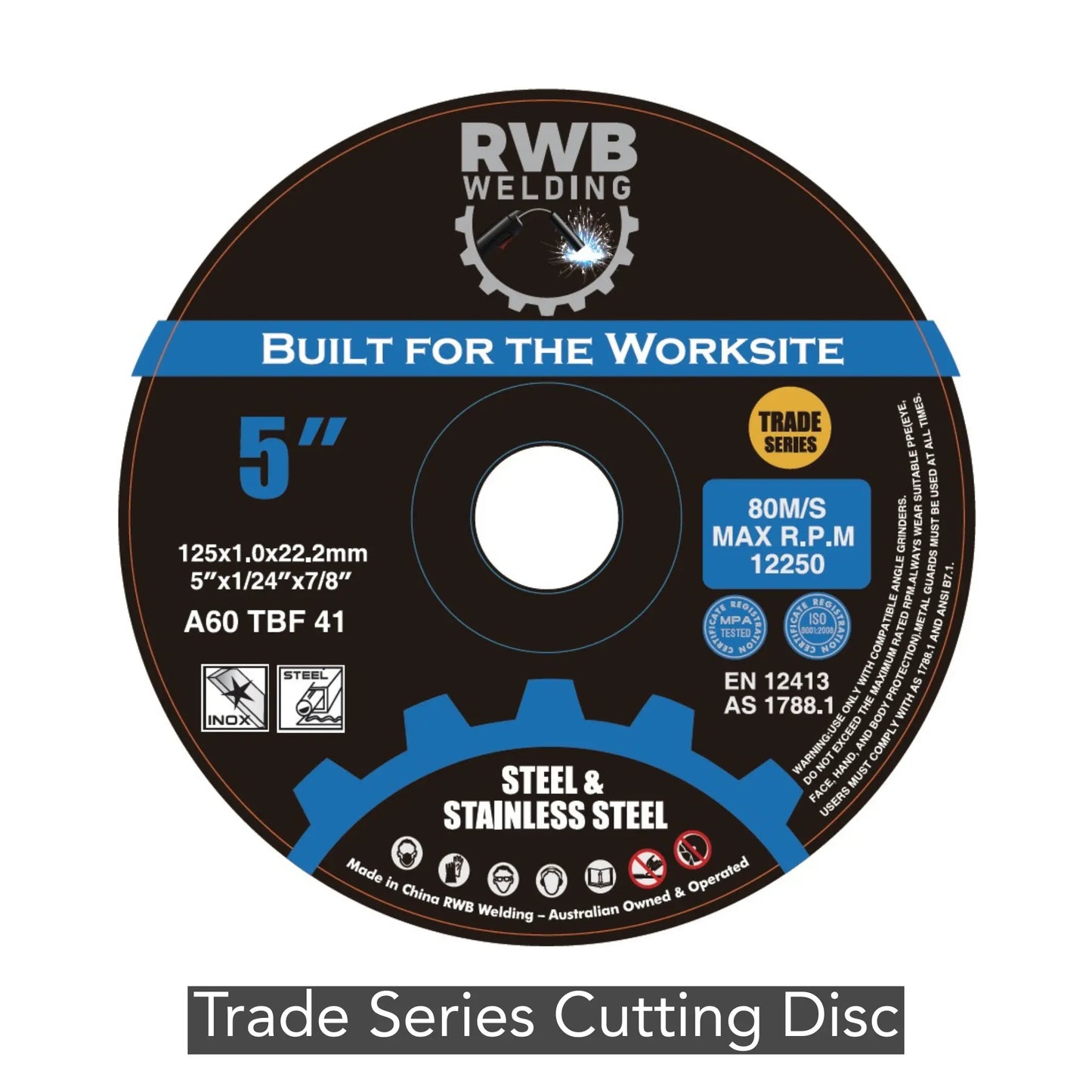 RWB Trade Series 125mm Cutting Disc for Steel and Stainless