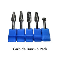 Carbide burr 5-pack set for steel and stainless grinding – RWB Welding

